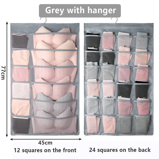 Hanging Closet Organizer – 36 Pocket Storage for Underwear & Accessories