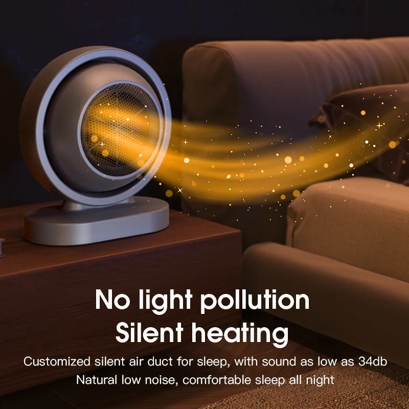 Mini Portable Electric Heater – Low Power 380W Silent Desktop Heater