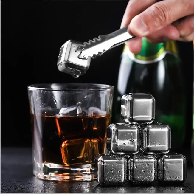Stainless Steel Ice Cubes Set (12PCS) – Reusable Stones