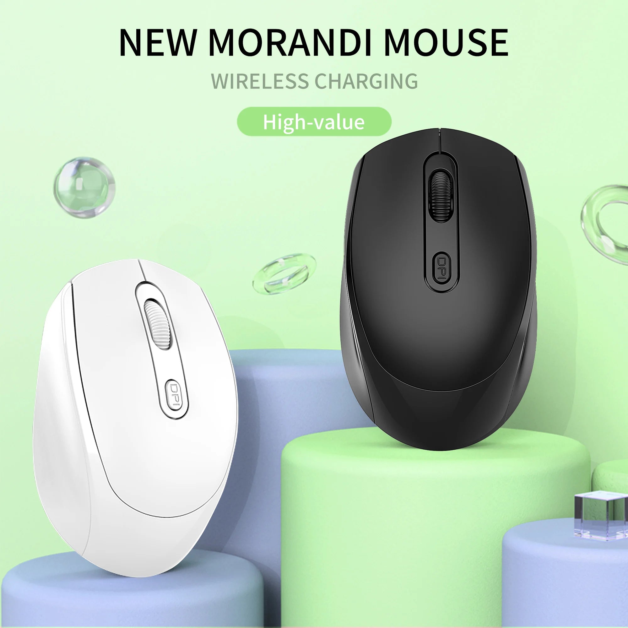 Wireless Rechargeable Mouse with Adjustable DPI – Silent & Portable