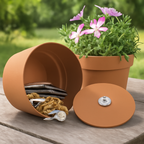Hidden Safe Flower Pot – Secret Storage with Key Lock