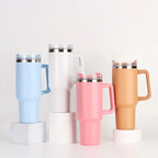 Thermal Travel Mug with Handle & Straw – Large Capacity