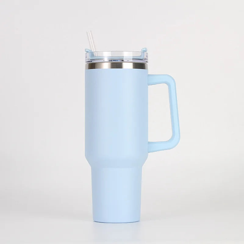 Thermal Travel Mug with Handle & Straw – Large Capacity Secondary image