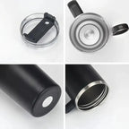 Thermal Travel Mug with Handle & Straw – Large Capacity