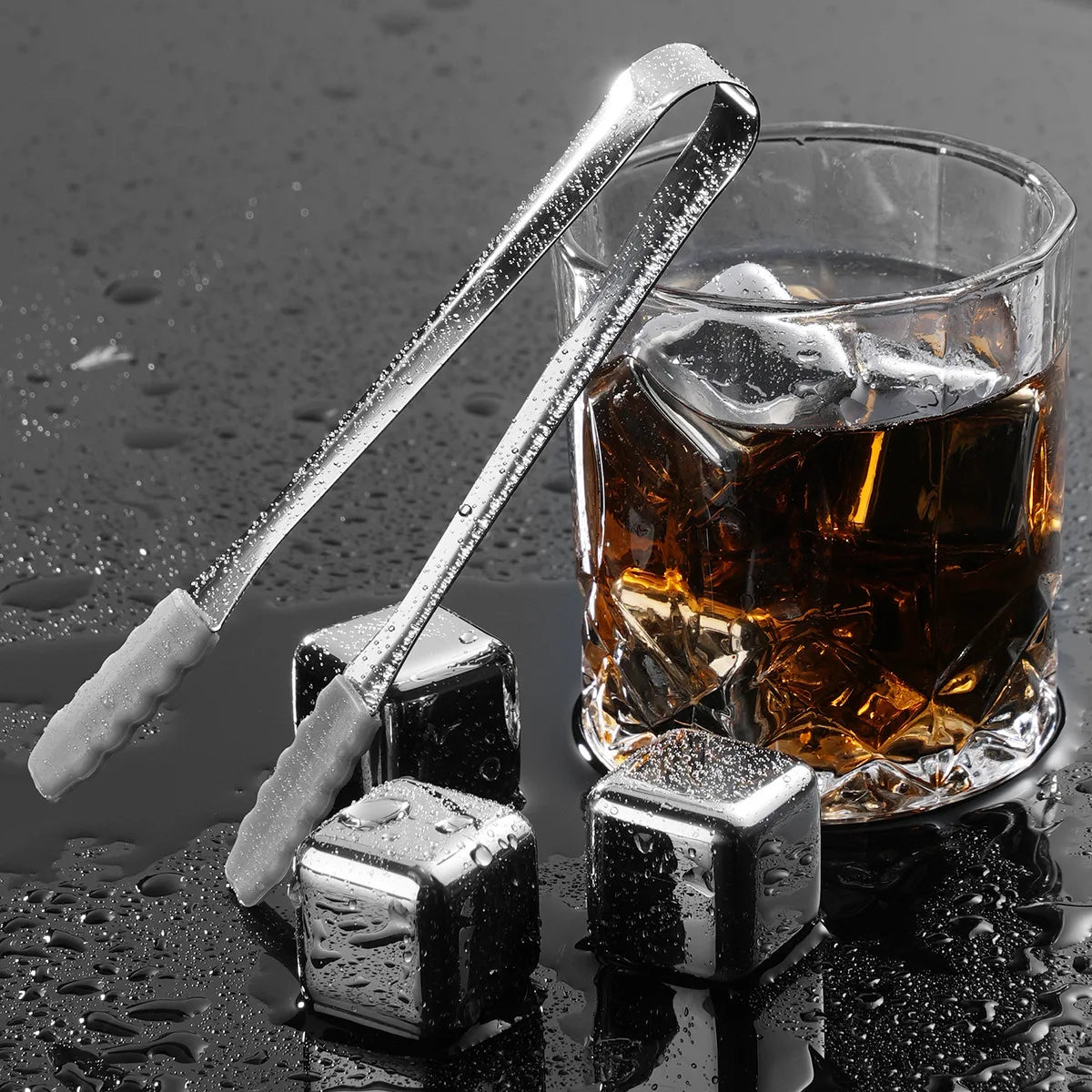 Stainless Steel Ice Cubes Set (12PCS) – Reusable Stones
