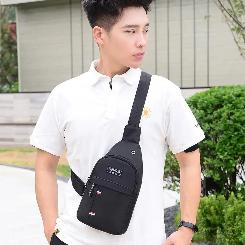 Men Crossbody Sling Bag – Lightweight Anti-Theft Chest Bag