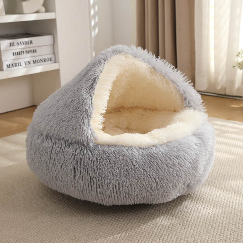 Cozy Plush Pet Bed – Warm & Comfortable Sleeping Nest