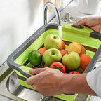 Foldable Cutting Board & Drain Basket – 2-in-1 Kitchen Tool