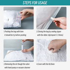 12pcs Vacuum Storage Bags Set with Hand Pump – Space Saving Organizer