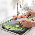 Foldable Cutting Board & Drain Basket – 2-in-1 Kitchen Tool