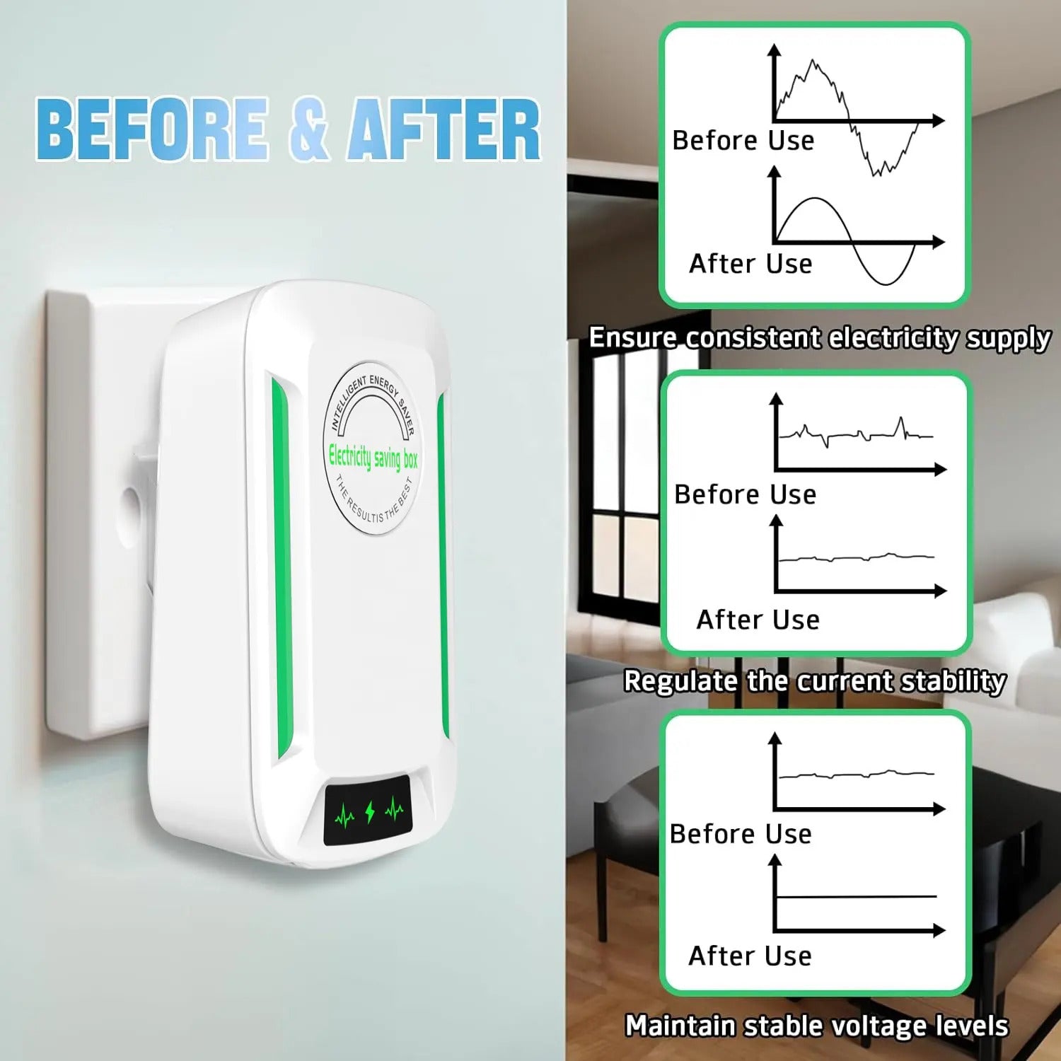 Electricity Saver Plug – Voltage Stabilizer & Energy Control Device
