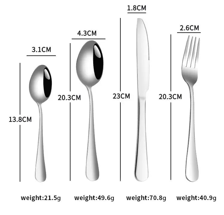 24-Piece Stainless Steel Cutlery Set – Premium Flatware for Dining Secondary image