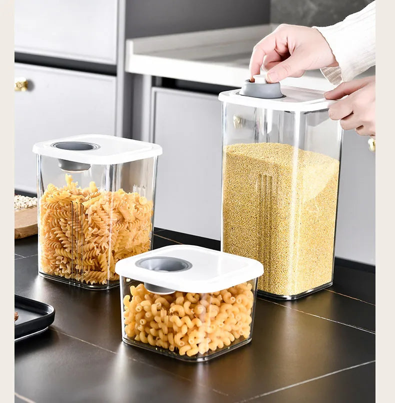 3PCS Airtight Food Storage Containers Set – Kitchen Organizer Boxes