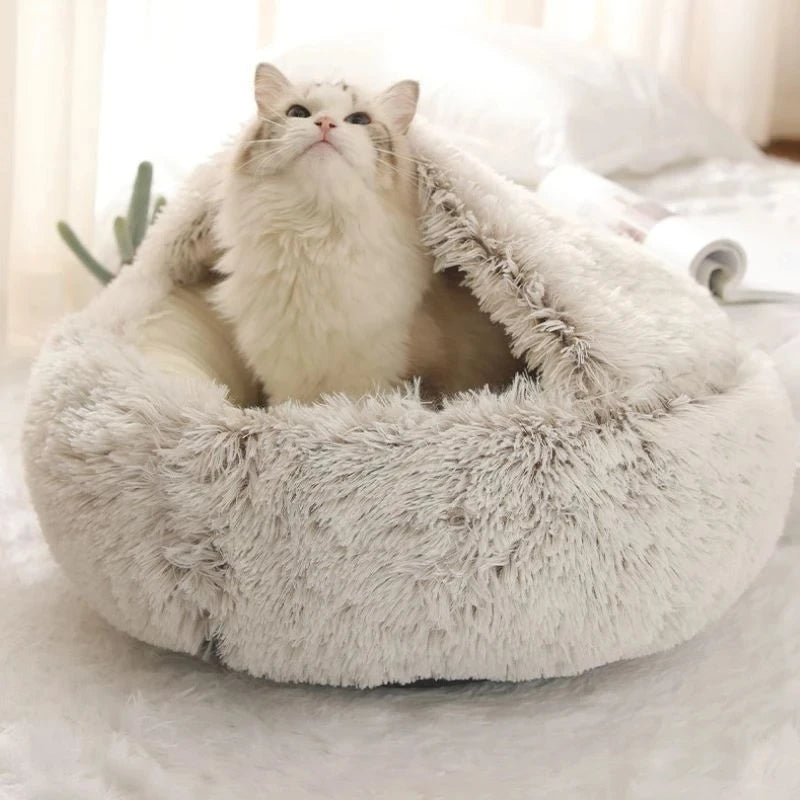 Cozy Plush Pet Bed – Warm & Comfortable Sleeping Nest