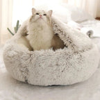 Cozy Plush Pet Bed – Warm & Comfortable Sleeping Nest