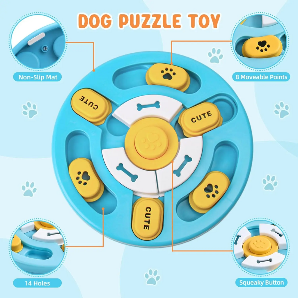 Interactive Pet Puzzle Toy – Slow Feeder & Brain Training Game