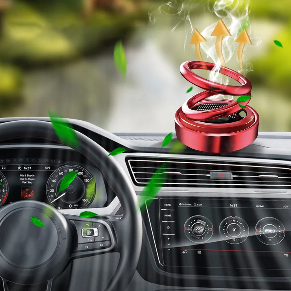 Car Air Freshener Diffuser – 360° Rotating Aromatherapy Ring Main image