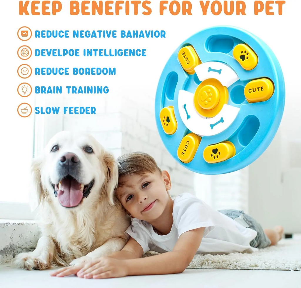 Interactive Pet Puzzle Toy – Slow Feeder & Brain Training Game