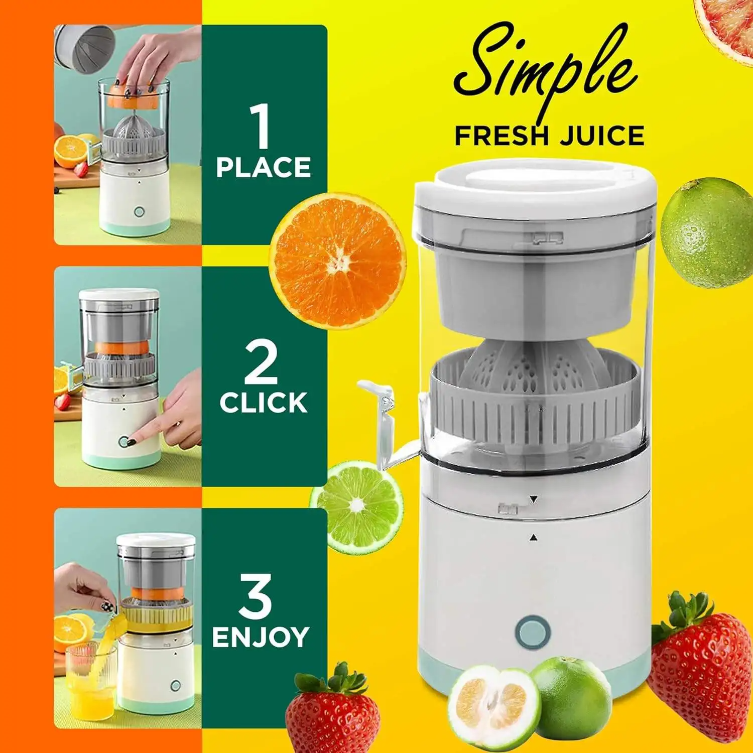 Electric Citrus Juicer – Fresh Juice in Seconds