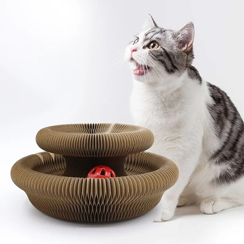 Interactive Foldable Cat Toy Tunnel – Magnetic Shape Shifting Play Toy