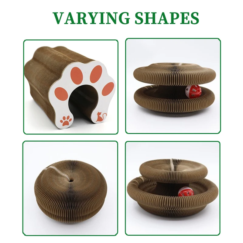 Interactive Foldable Cat Toy Tunnel – Magnetic Shape Shifting Play Toy